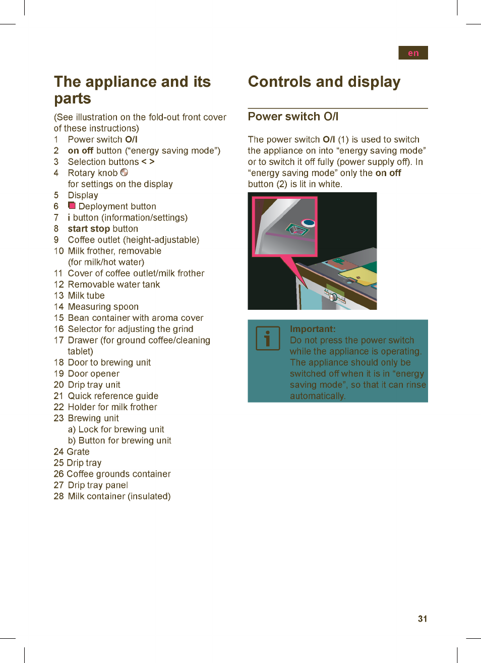 Siemens TK76K573 User Manual | Page 31 / 162