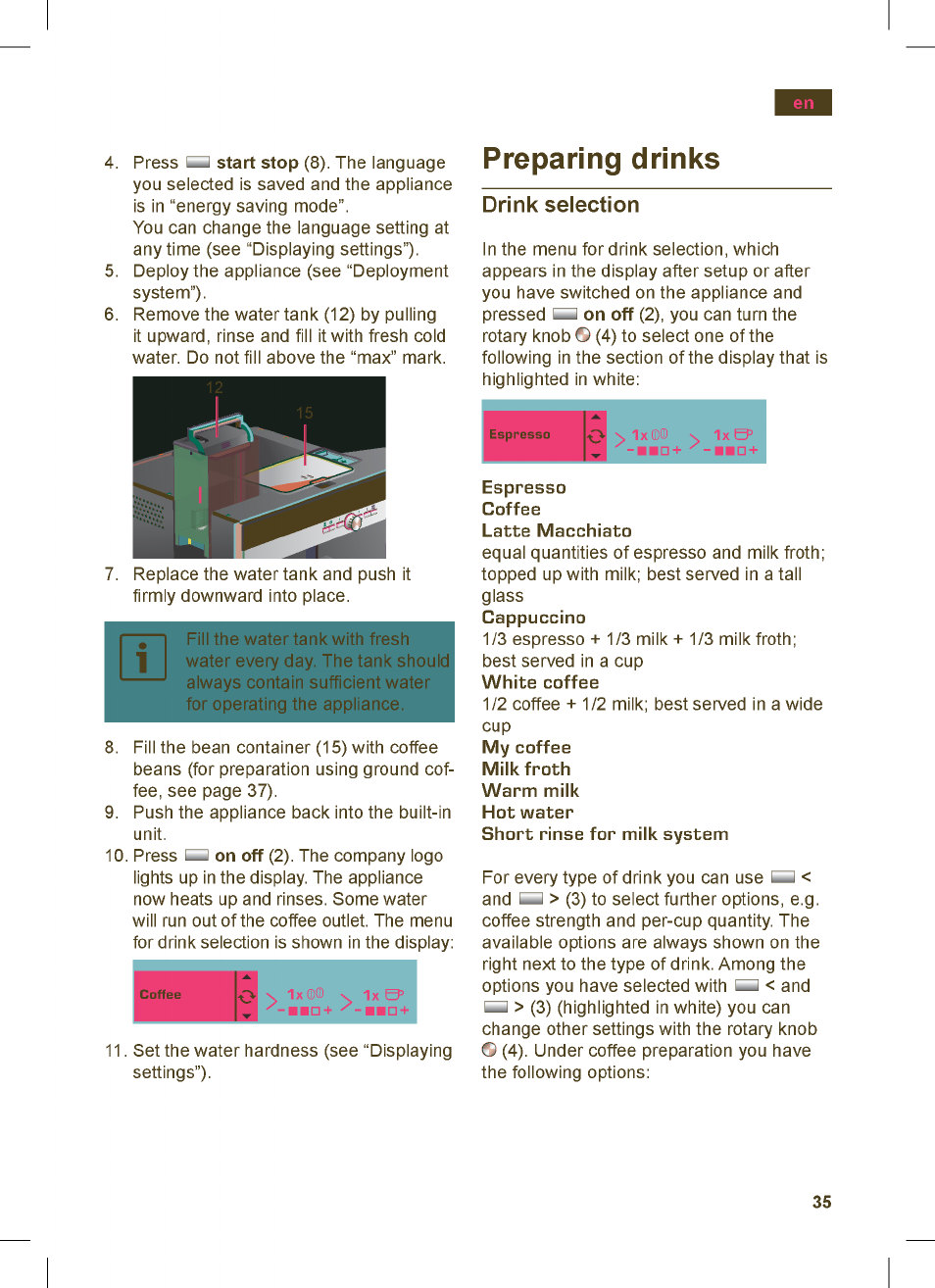 Siemens TK76K573 User Manual | Page 35 / 162