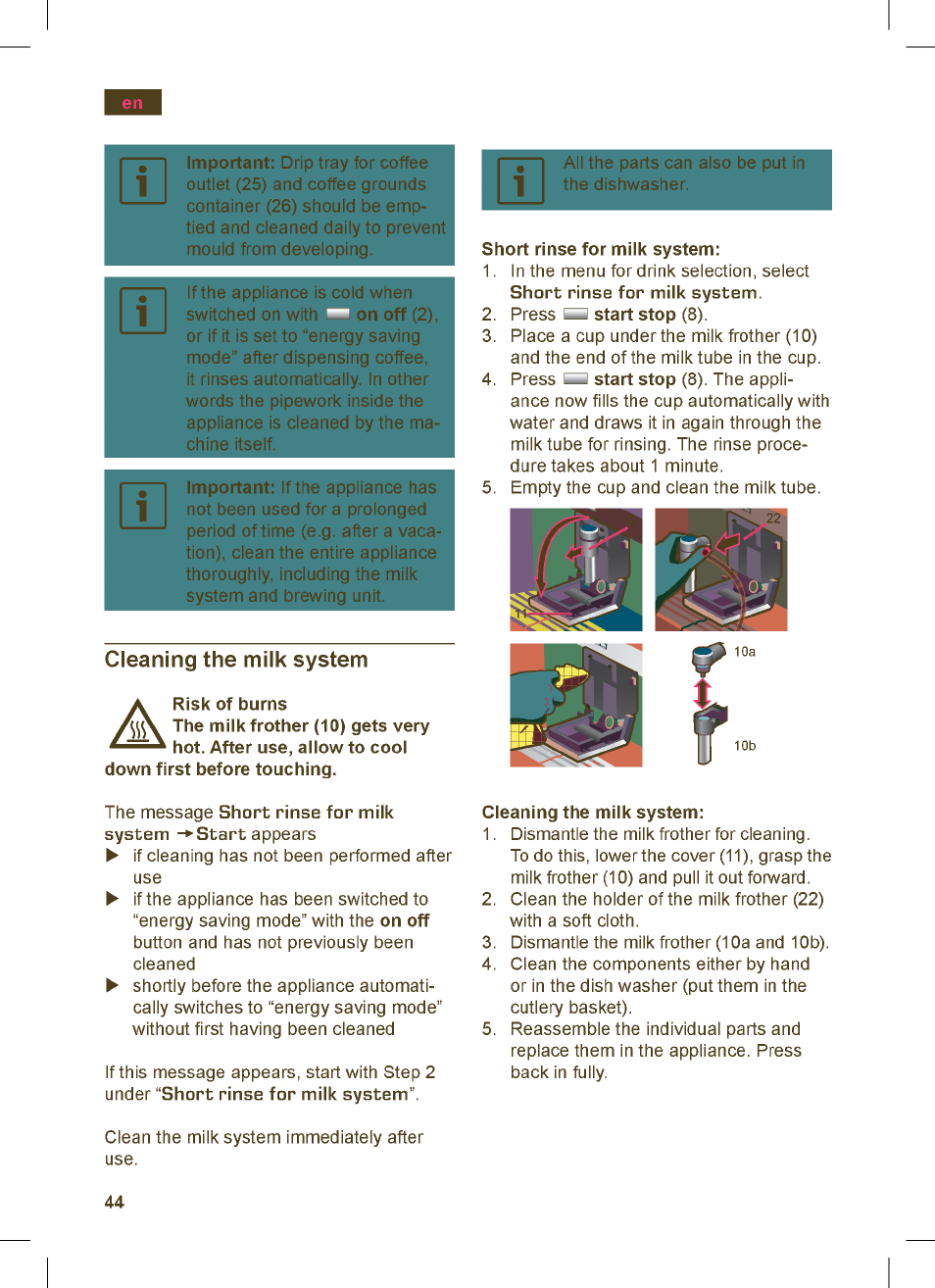 Siemens TK76K573 User Manual | Page 44 / 162