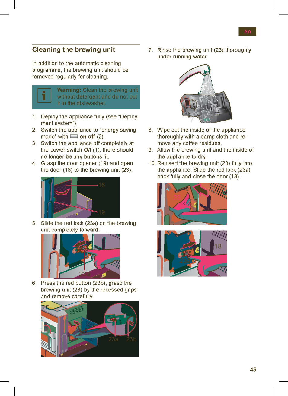 Siemens TK76K573 User Manual | Page 45 / 162