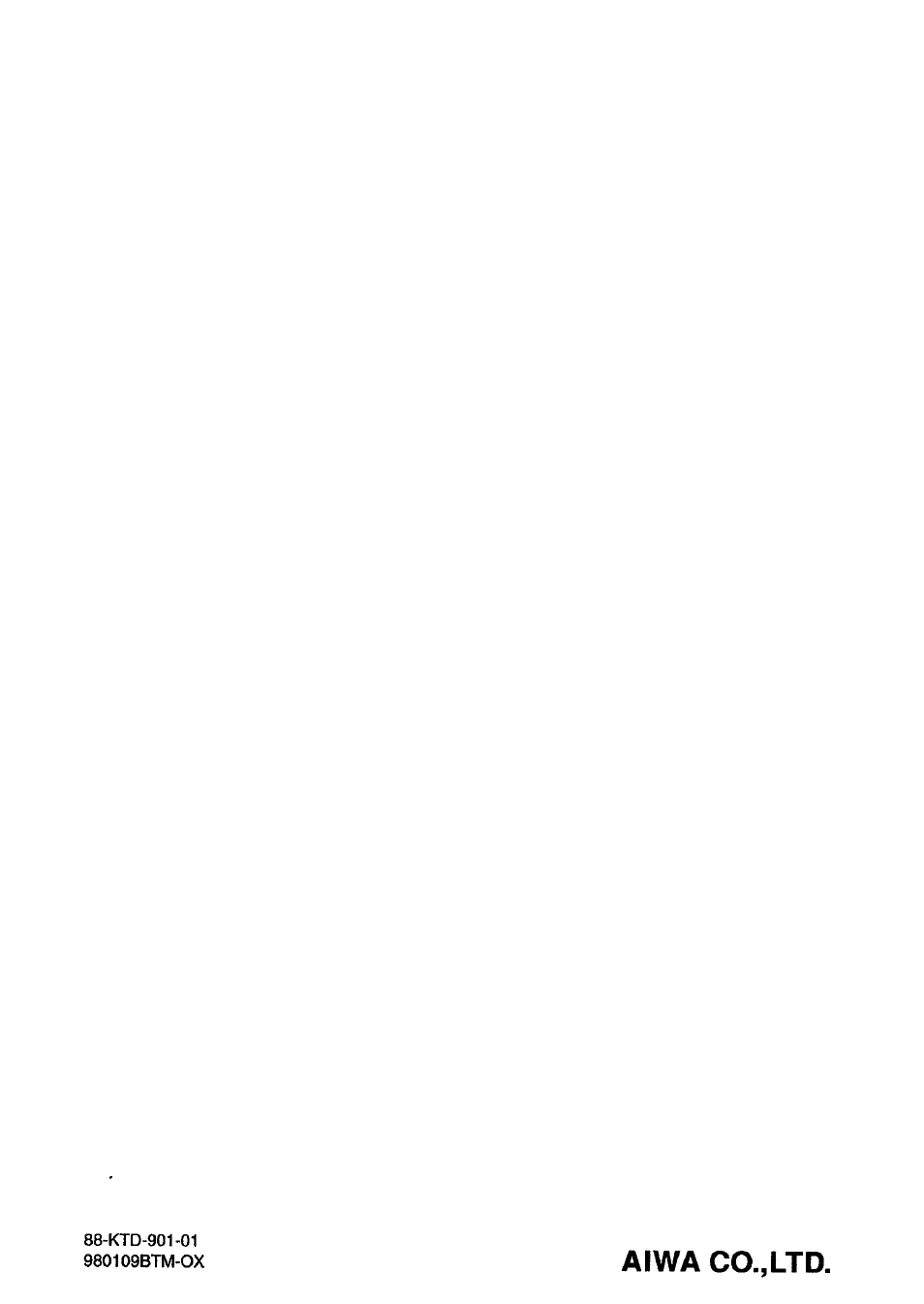 Aiwa co.,ltd | Aiwa CT-X418 User Manual | Page 16 / 16
