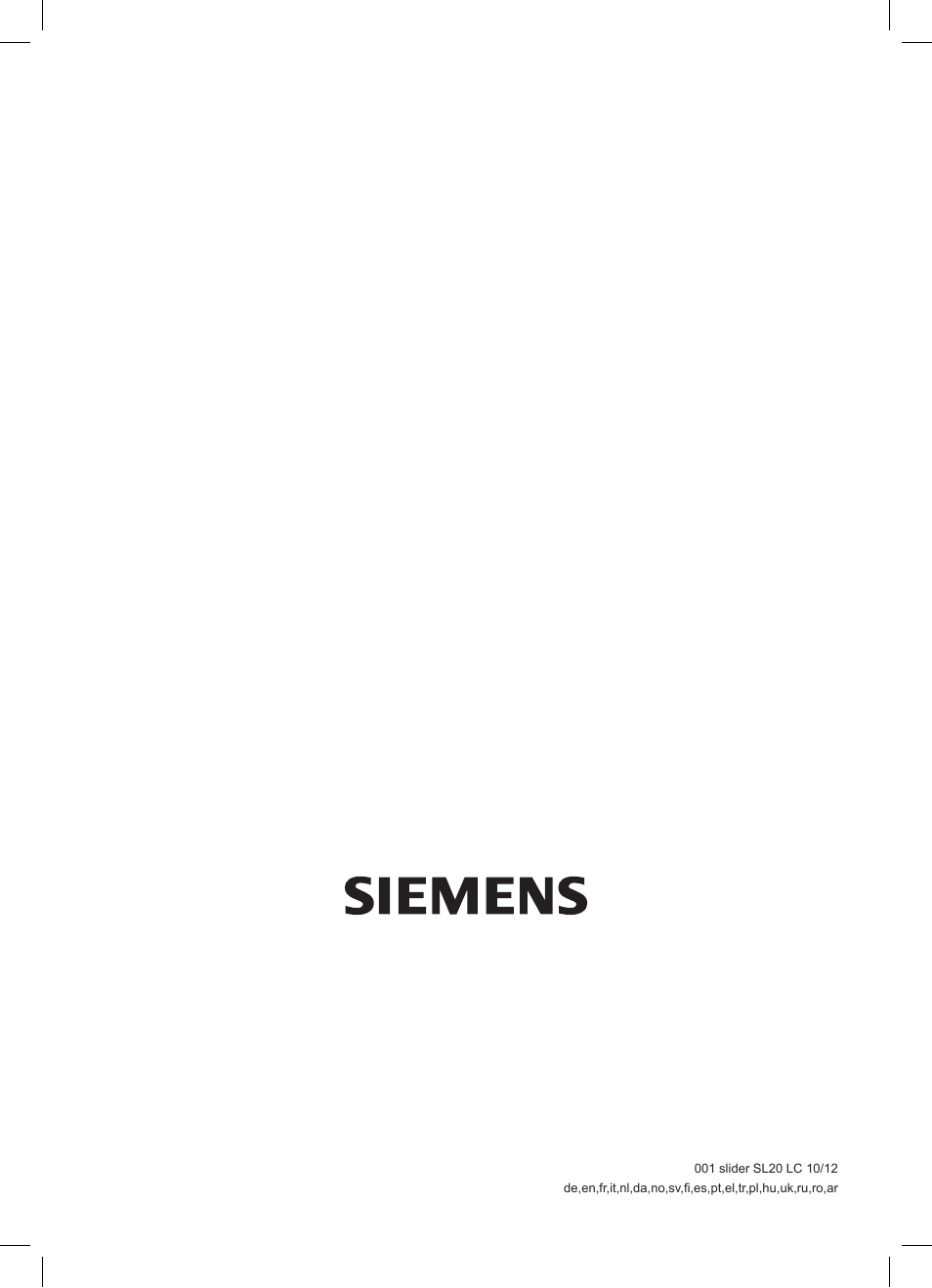 Siemens TS20XTRM2 User Manual | Page 152 / 152