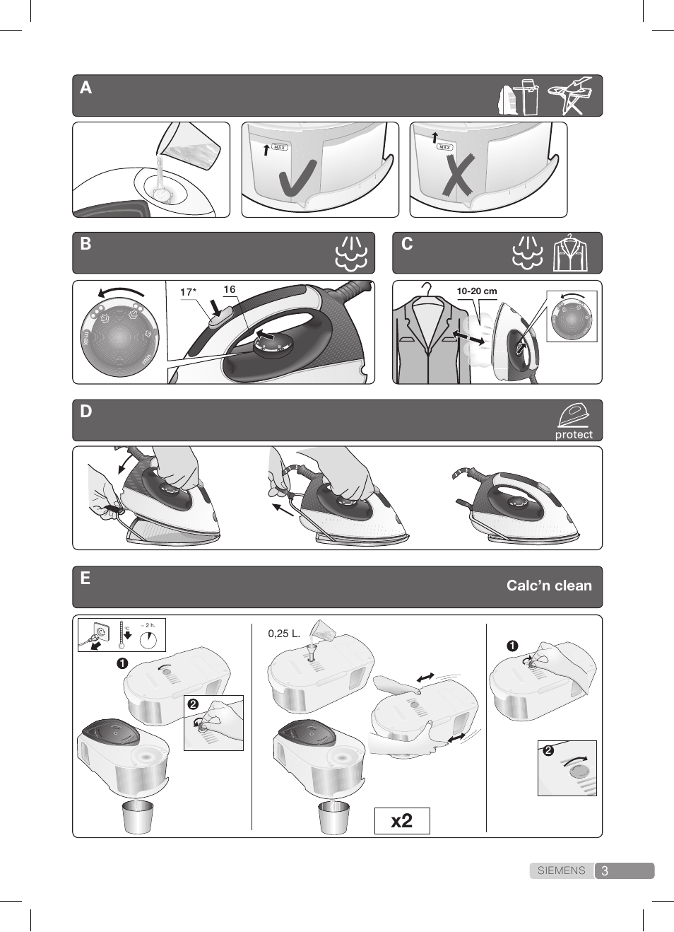 Cb a, Calcõn clean | Siemens TS20XTRM2 User Manual | Page 3 / 152