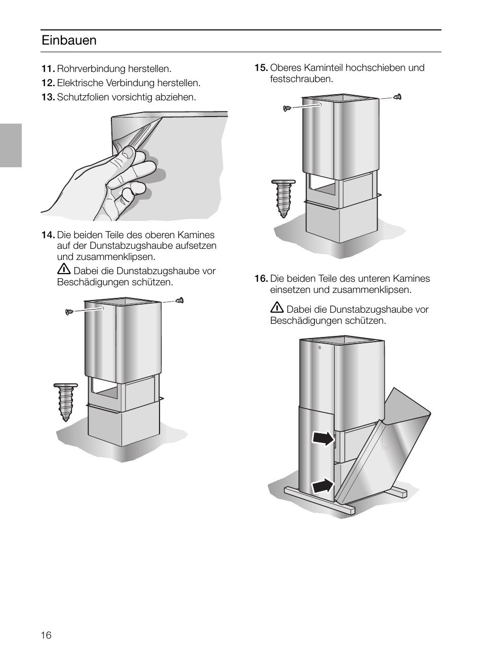 Einbauen | Siemens LF957GA60 User Manual | Page 16 / 108