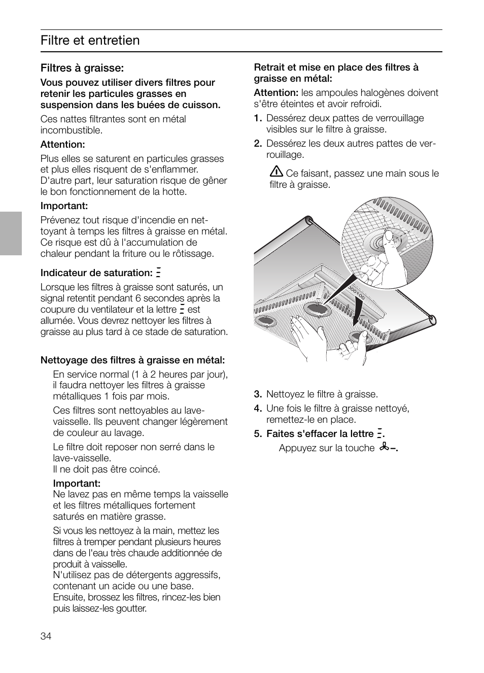 Filtre et entretien | Siemens LF957GA60 User Manual | Page 34 / 108