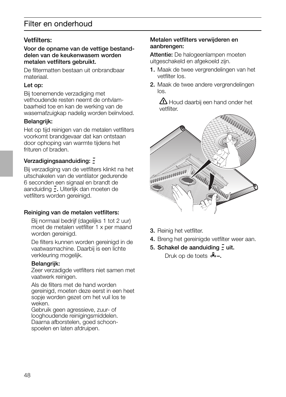 Filter en onderhoud | Siemens LF957GA60 User Manual | Page 48 / 108