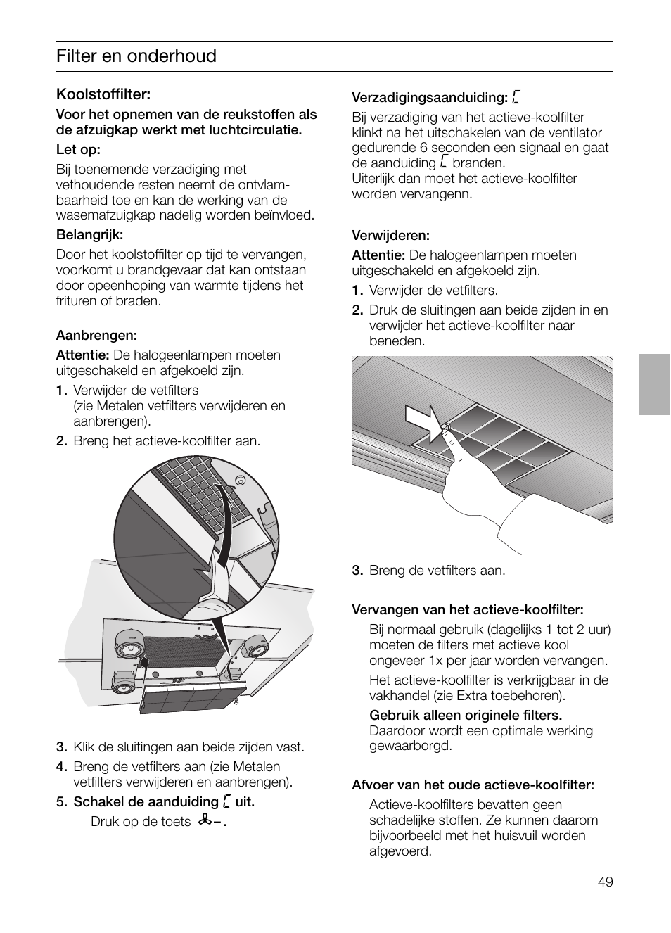 Filter en onderhoud | Siemens LF957GA60 User Manual | Page 49 / 108