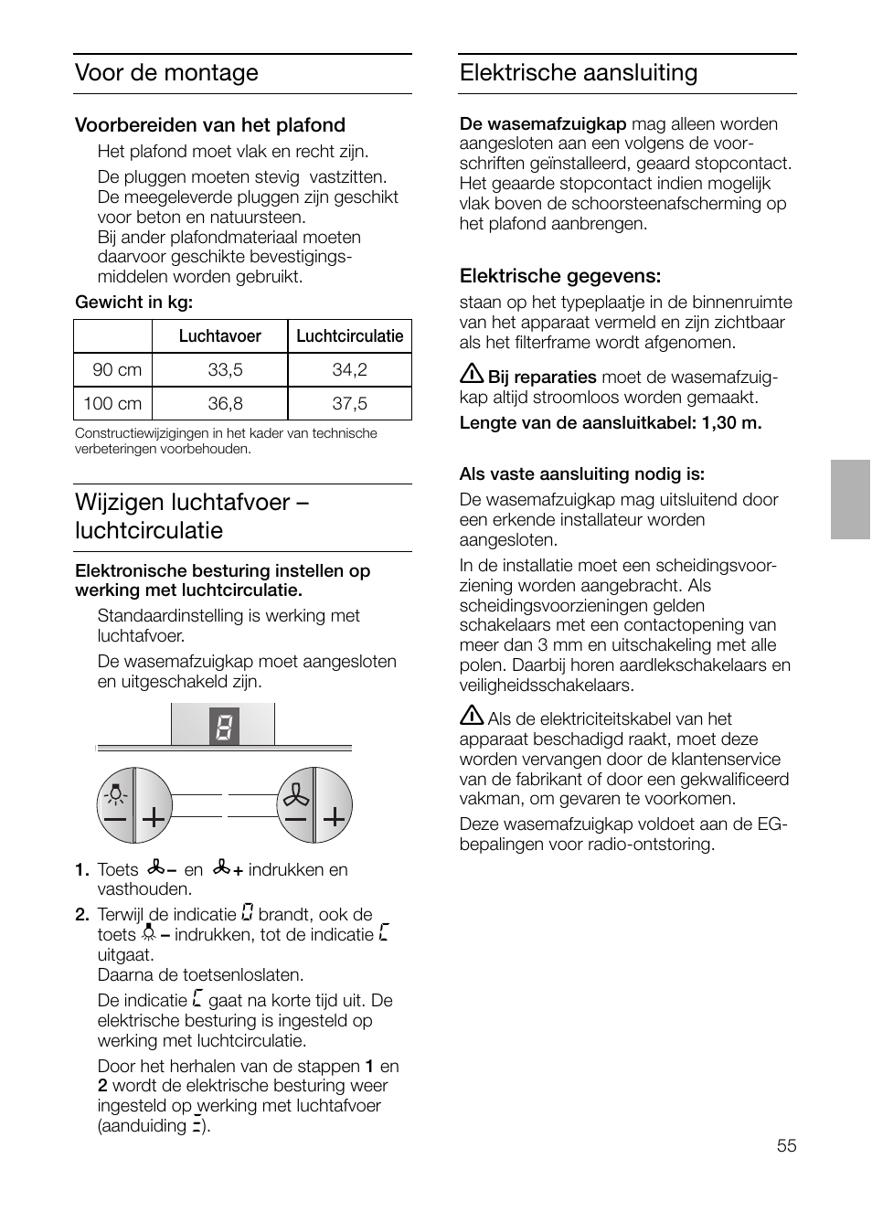 Elektrische aansluiting | Siemens LF957GA60 User Manual | Page 55 / 108