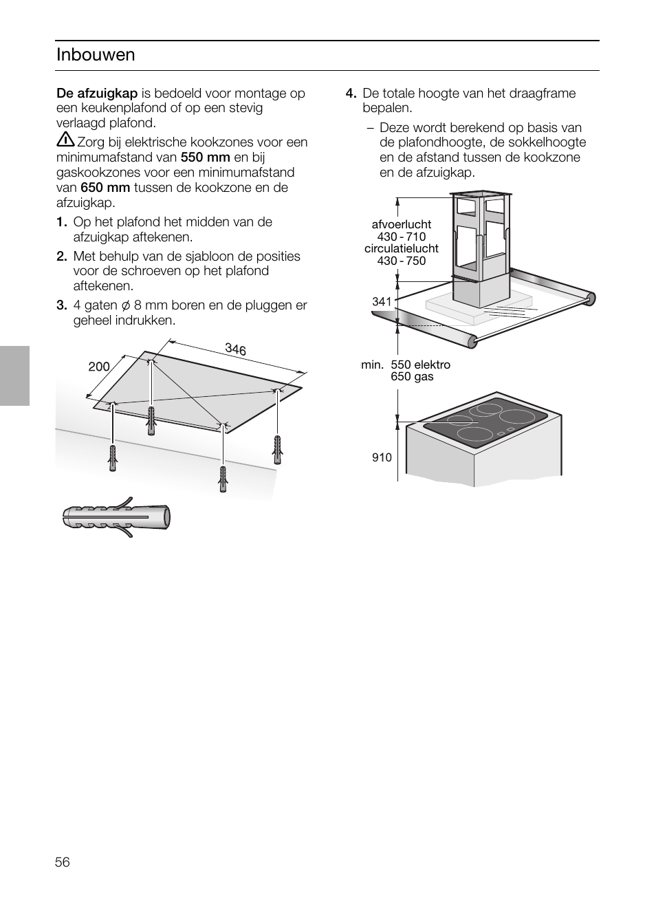 Inbouwen | Siemens LF957GA60 User Manual | Page 56 / 108