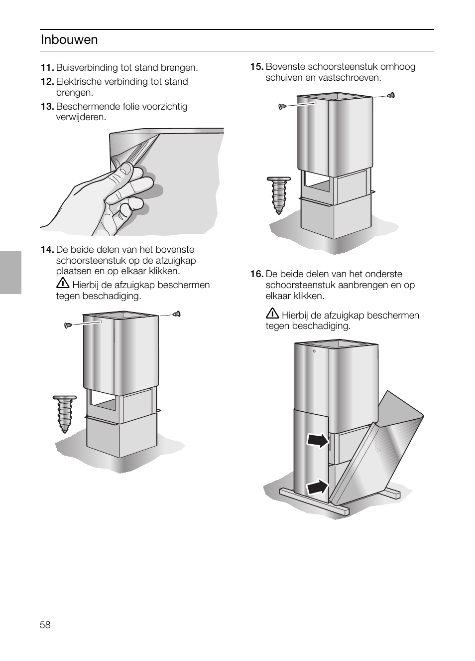 Inbouwen | Siemens LF957GA60 User Manual | Page 58 / 108