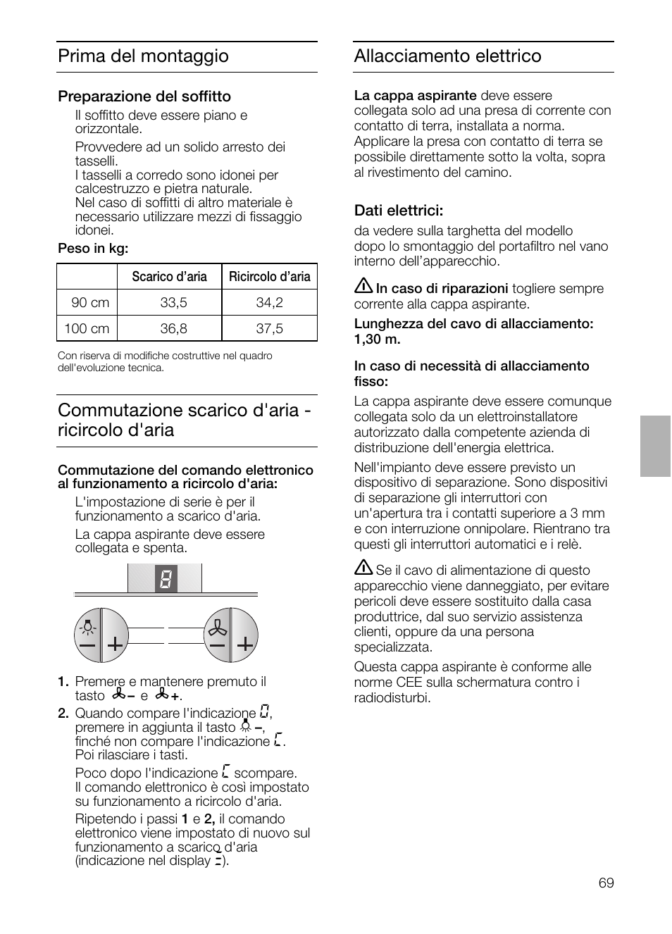 Allacciamento elettrico | Siemens LF957GA60 User Manual | Page 69 / 108