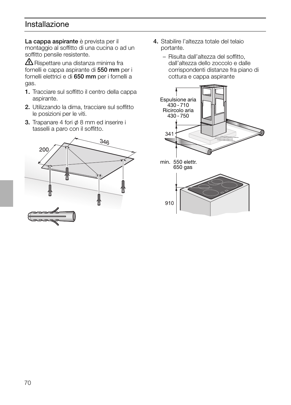 Installazione | Siemens LF957GA60 User Manual | Page 70 / 108