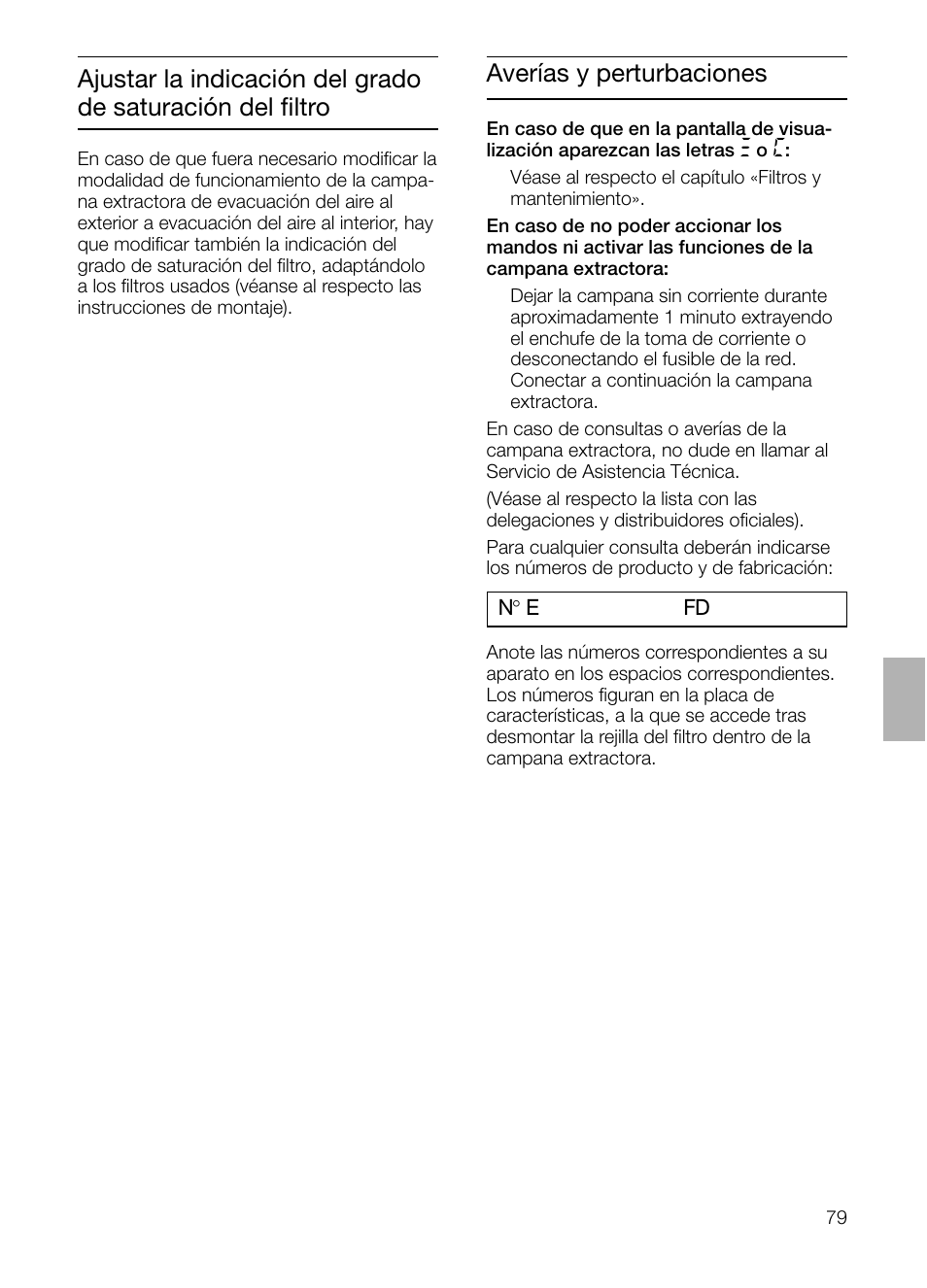 Averías y perturbaciones | Siemens LF957GA60 User Manual | Page 79 / 108