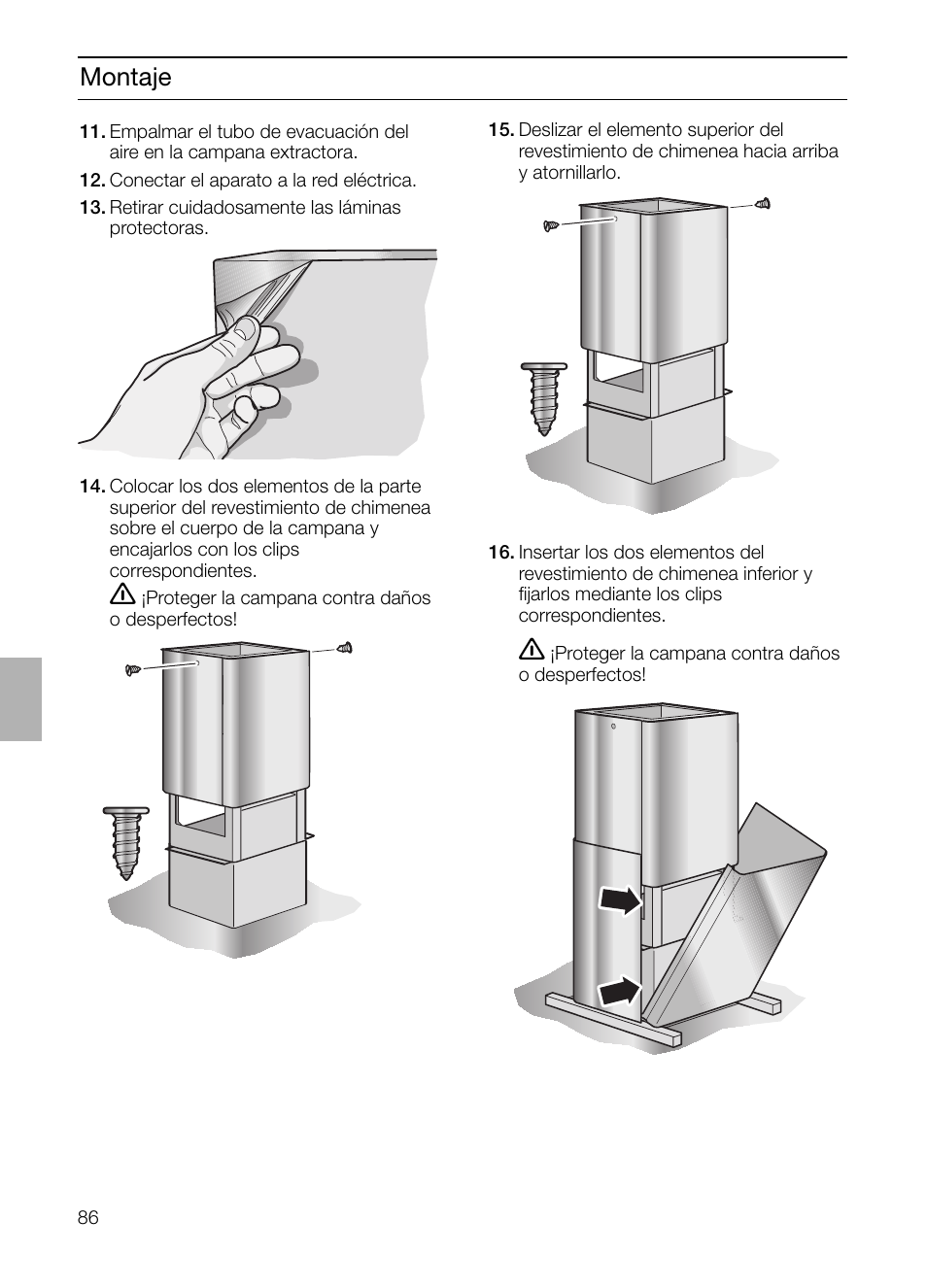 Montaje | Siemens LF957GA60 User Manual | Page 86 / 108