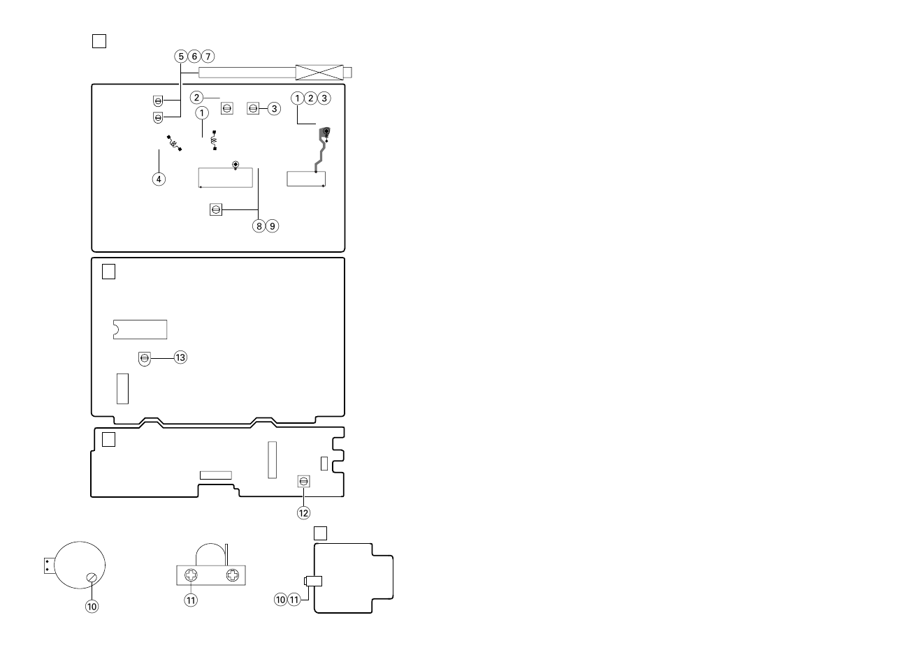 Tuner c.b d, Main c.b a, Cd c.b b | Aiwa CSD-TD53 User Manual | Page 18 / 30