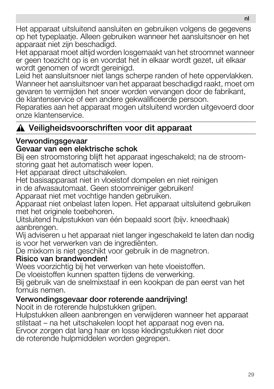 Siemens MQ96580 User Manual | Page 29 / 131