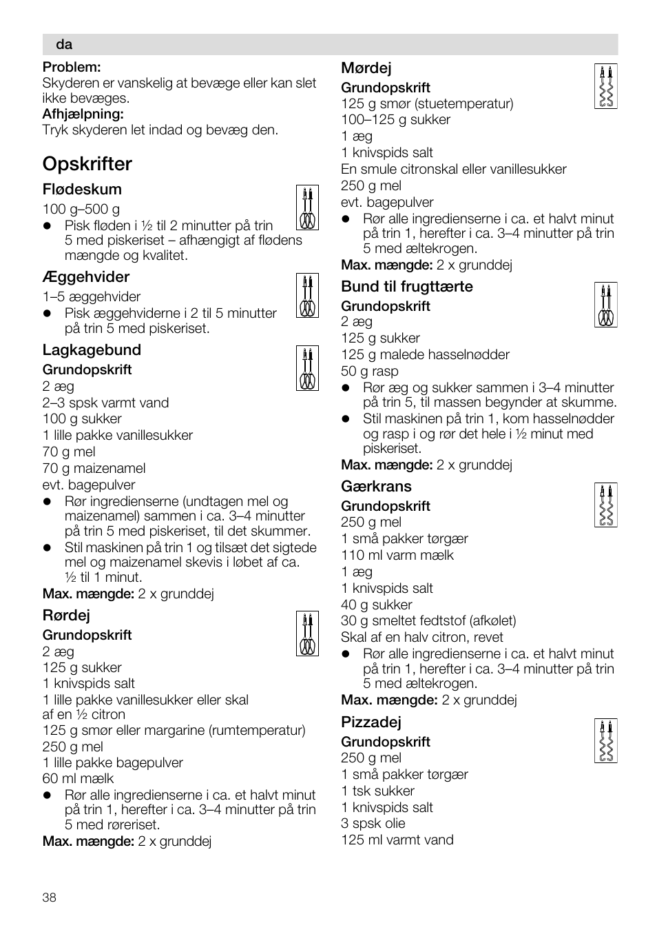 Opskrifter | Siemens MQ96580 User Manual | Page 38 / 131