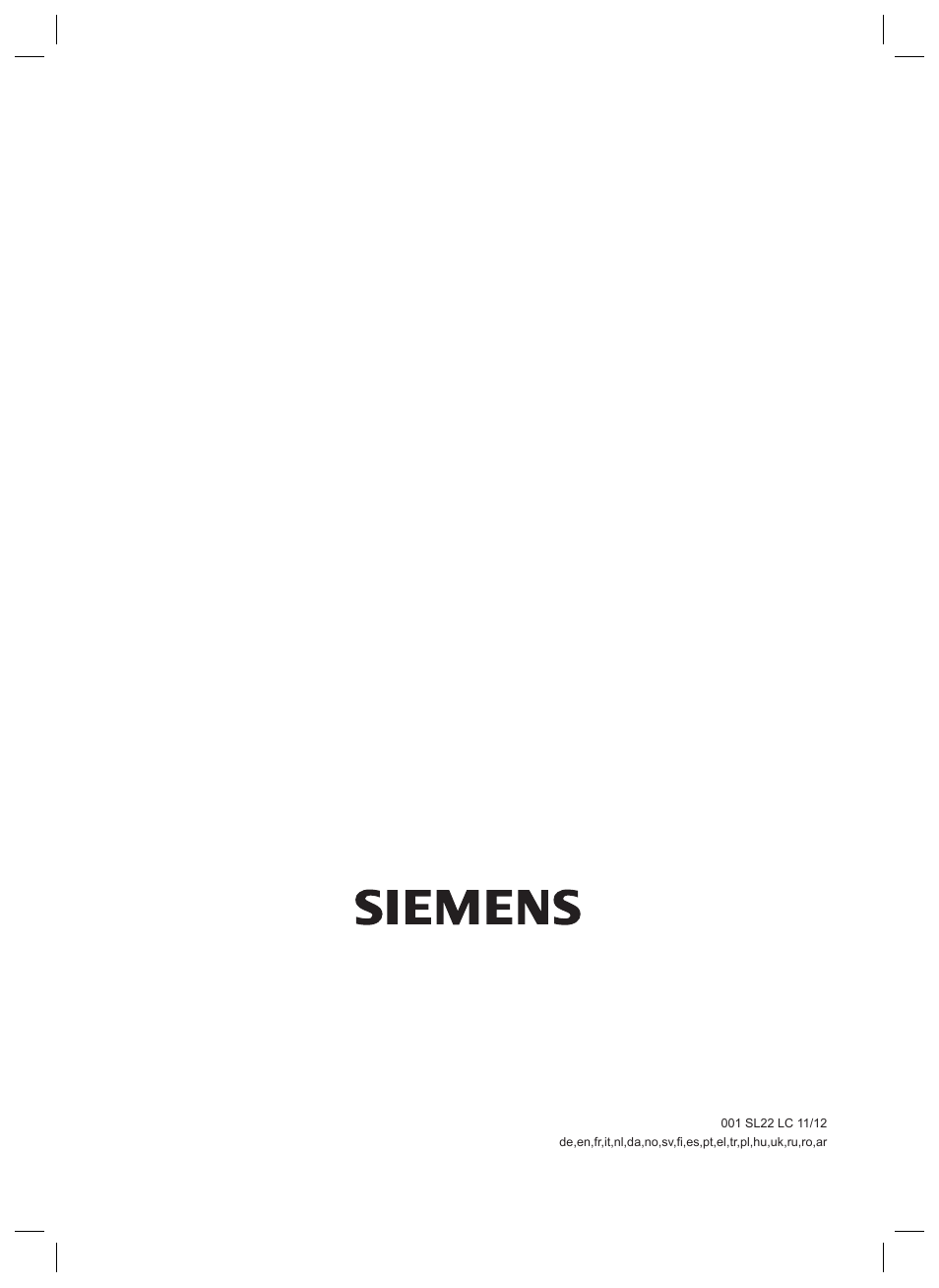 Siemens TS22XTRM User Manual | Page 160 / 160