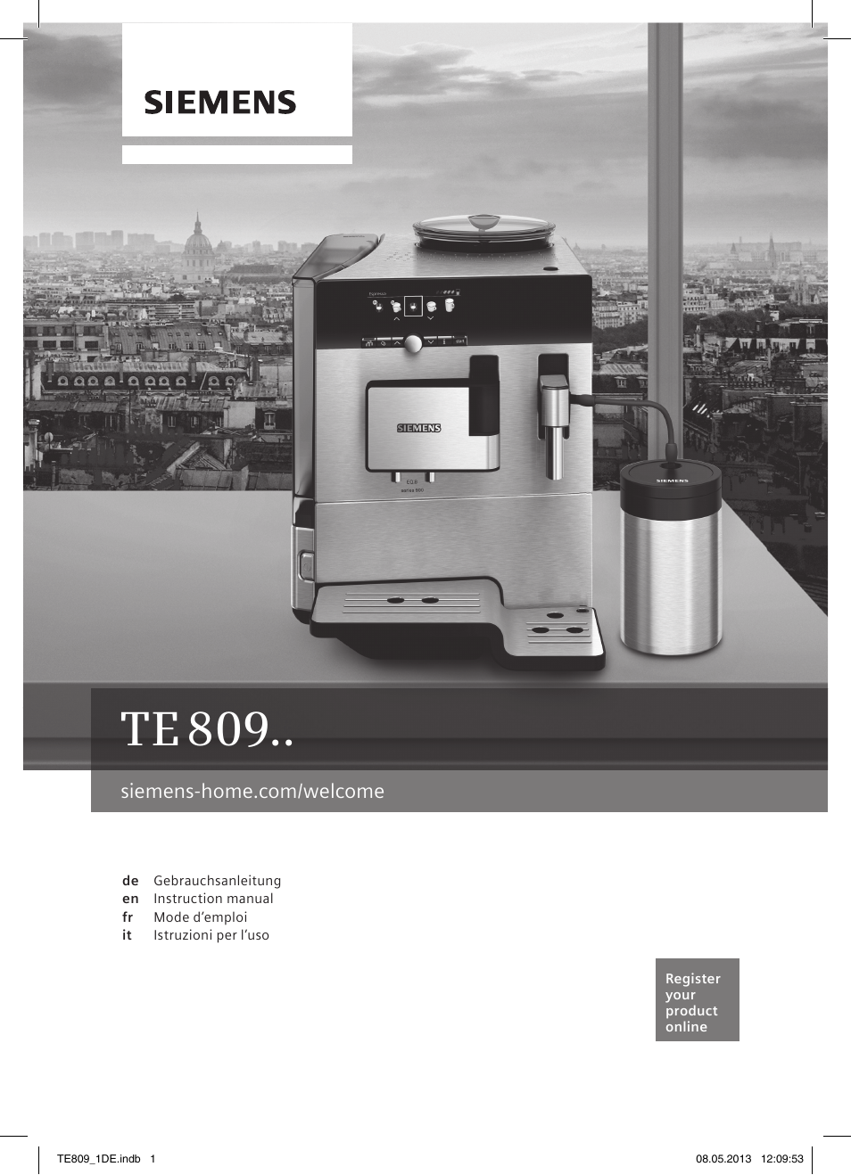 Siemens TE809501DE User Manual | 116 pages