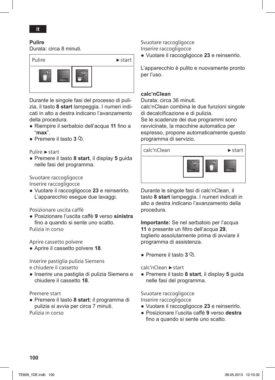 Siemens TE809501DE User Manual | Page 104 / 116