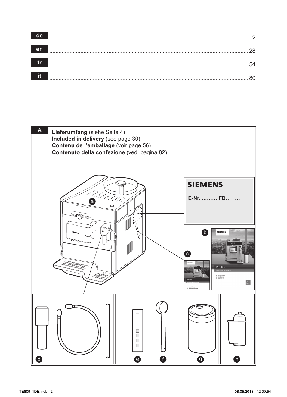 Siemens TE809501DE User Manual | Page 2 / 116