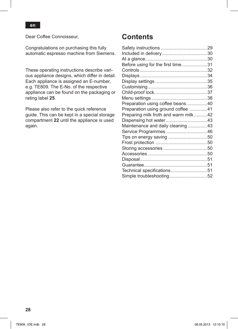 Siemens TE809501DE User Manual | Page 32 / 116