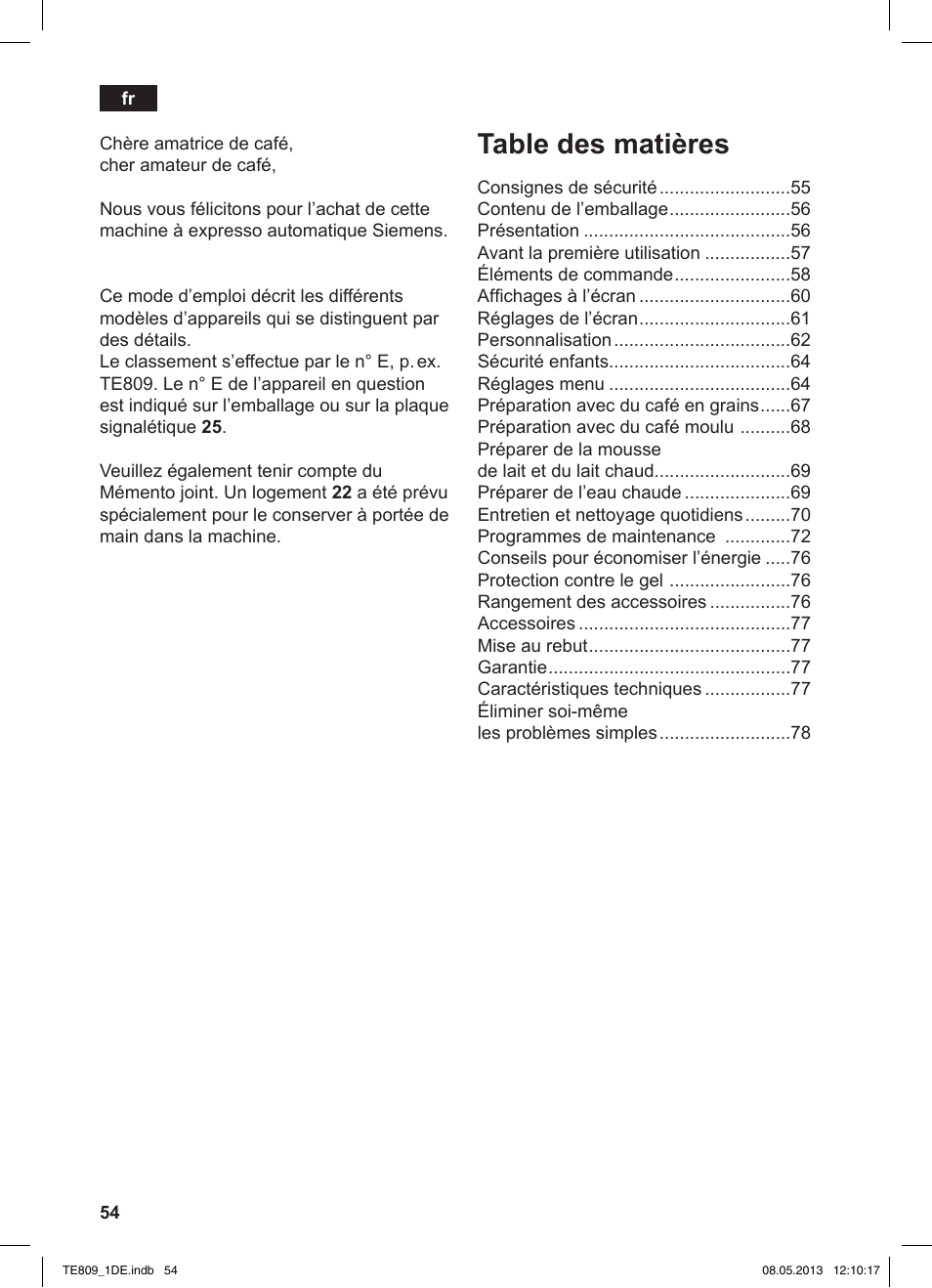 Siemens TE809501DE User Manual | Page 58 / 116