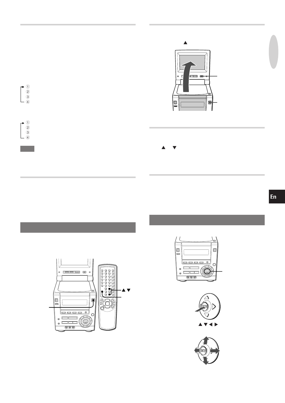 Using the monitor, Using the cursor key, Turning on/off the illumination | Using headphones, Opening the monitor, Changing the angle of the monitor, Turning on/off the monitor | Aiwa XR-DV3M User Manual | Page 11 / 160