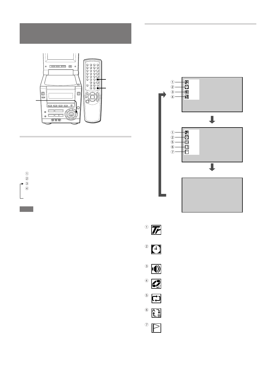 Changing the display information, Displaying playing status on the monitor screen, Press on screen display repeatedly | Press set up repeatedly during play | Aiwa XR-DV3M User Manual | Page 18 / 160