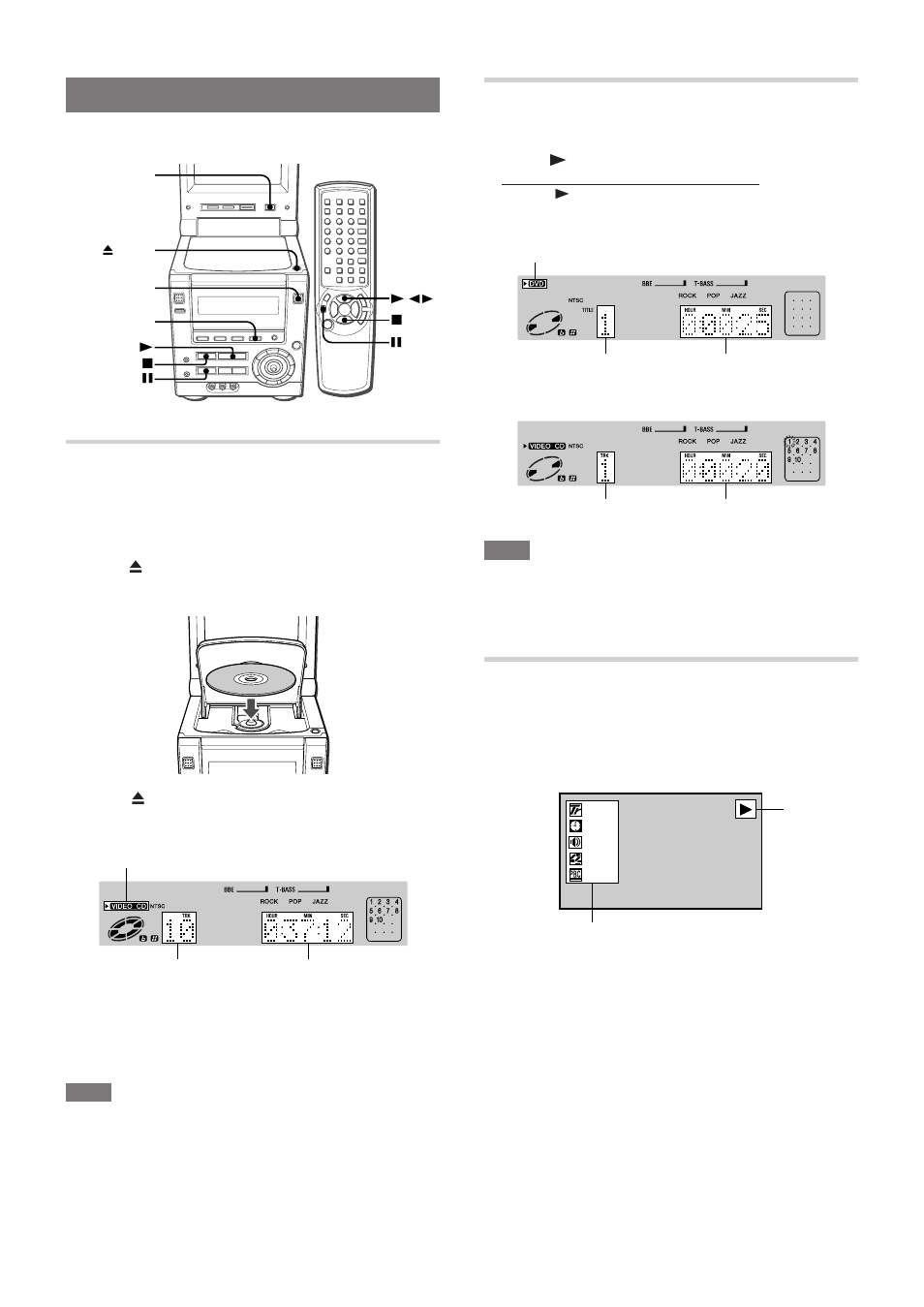 Basic operations, Playing a disc, Information displayed on the monitor screen | Loading a disc | Aiwa XR-DV3M User Manual | Page 20 / 160