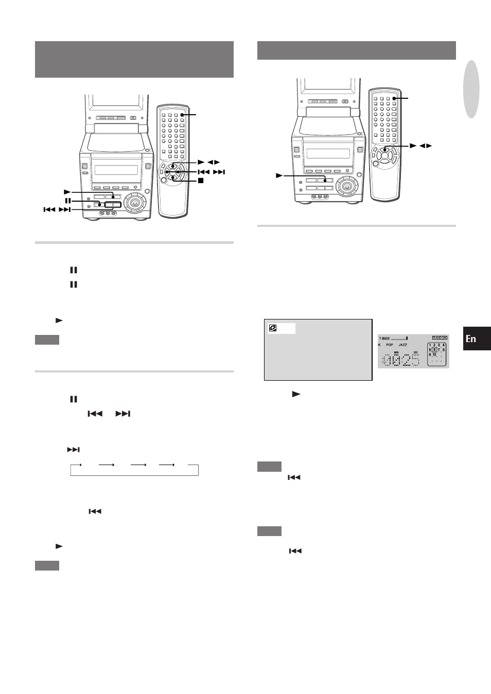 Frame advance and slow play, Random/repeat play, Frame advance | Slow play, Random play (vcd only) | Aiwa XR-DV3M User Manual | Page 23 / 160