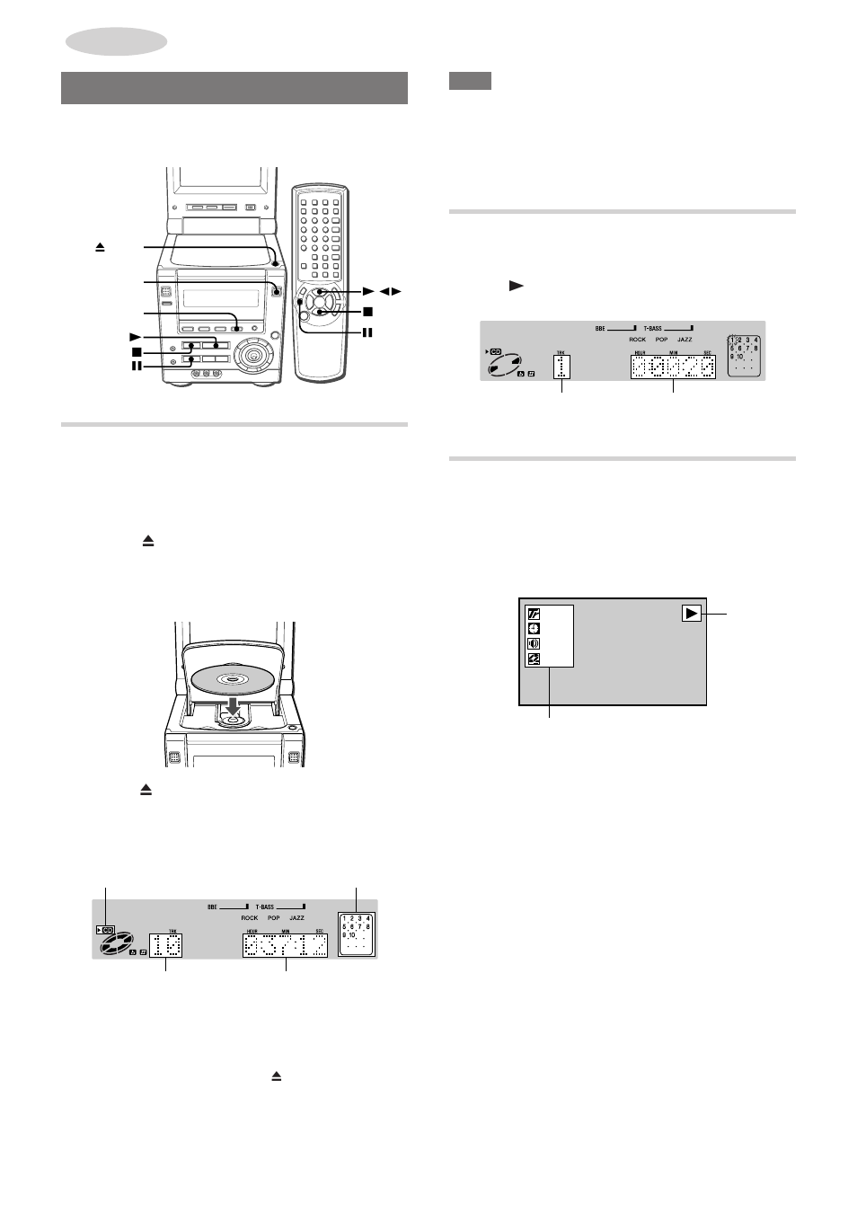 Operaciones básicas, Reproducción de un disco, Información mostrada en la pantalla del monitor | Cómo cargar un disco | Aiwa XR-DV3M User Manual | Page 66 / 160