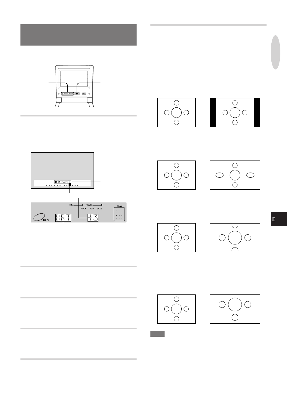 Ajustes a la imagen del monitor, Operación, Ajuste del brillo | Ajuste del color, Ajuste del tintado, Oscurecer la pantalla, Cómo ajustar el aspecto | Aiwa XR-DV3M User Manual | Page 81 / 160