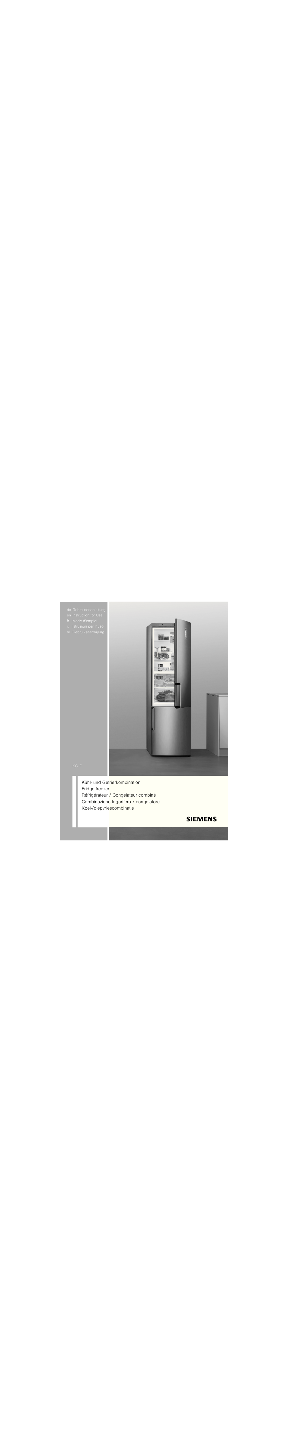 Siemens KG39FSB30 User Manual | 111 pages