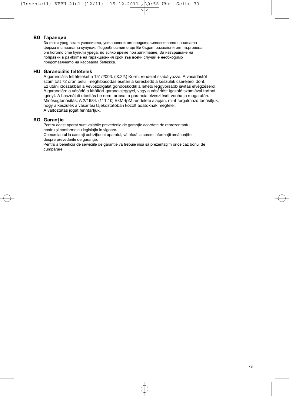 Siemens VBH14401 User Manual | Page 75 / 82