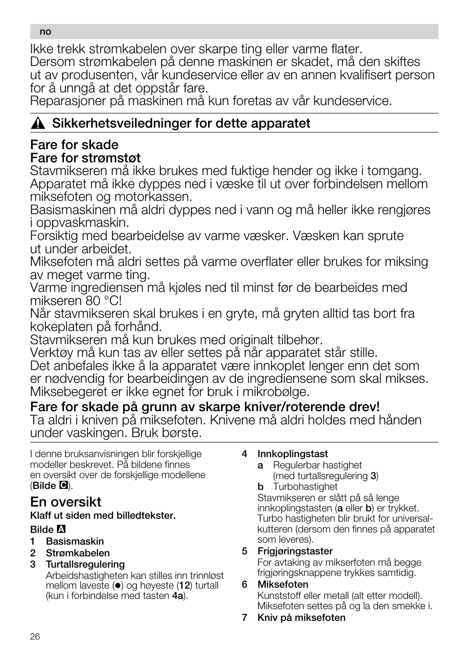 En oversikt | Siemens MQ67115 User Manual | Page 26 / 67