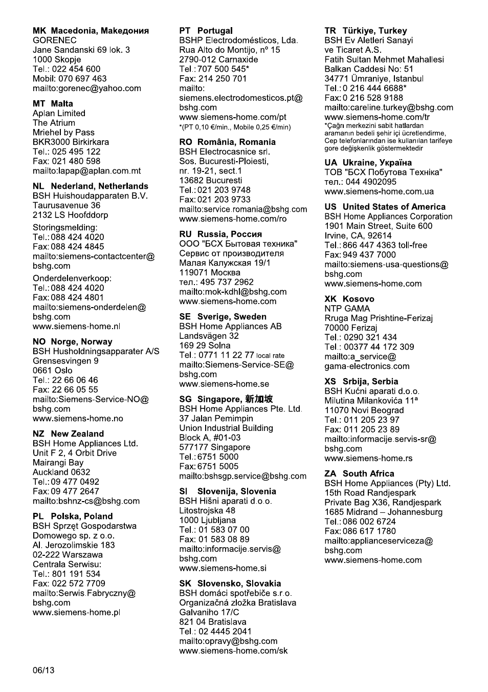 Siemens MQ67115 User Manual | Page 63 / 67