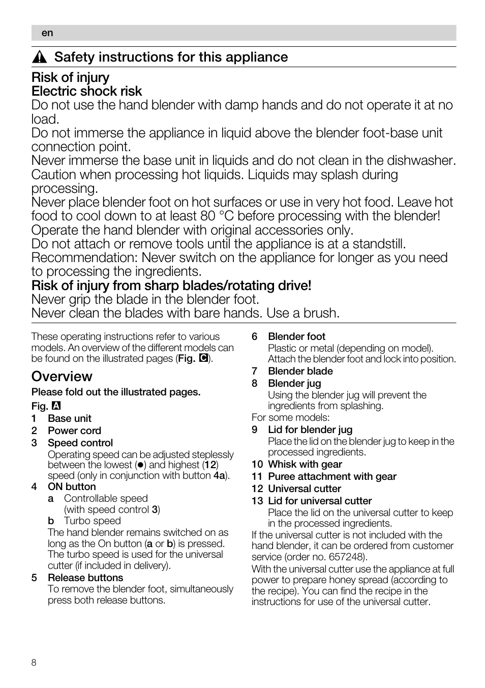 Overview | Siemens MQ67115 User Manual | Page 8 / 67