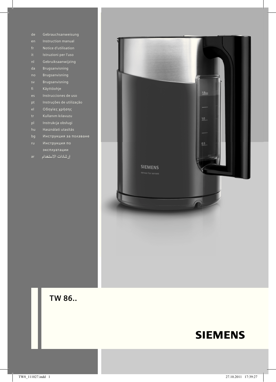 Siemens TW86105 User Manual | 76 pages