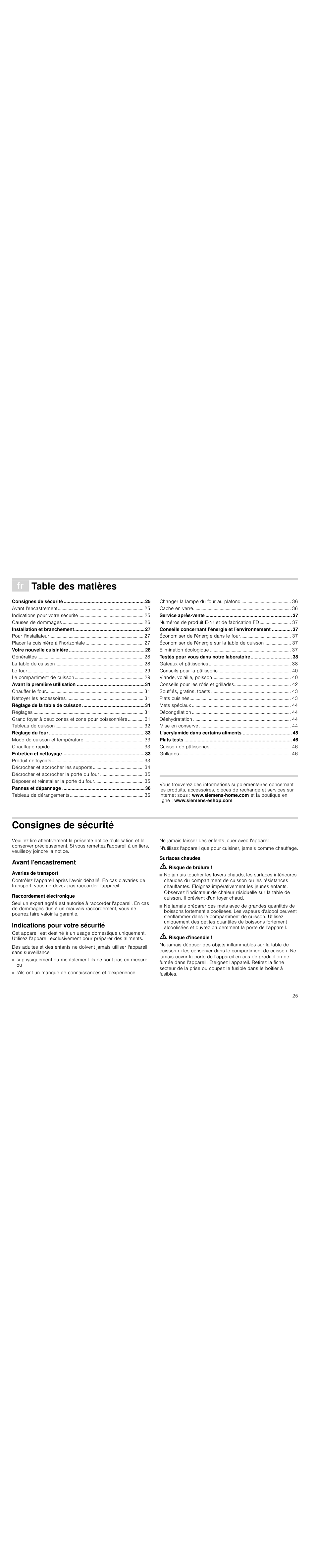 Siemens HC724220 User Manual | Page 25 / 92
