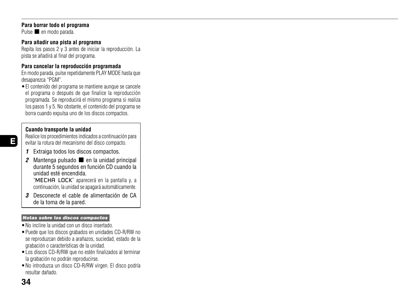 34 e | Aiwa BMZ-K1 User Manual | Page 34 / 46