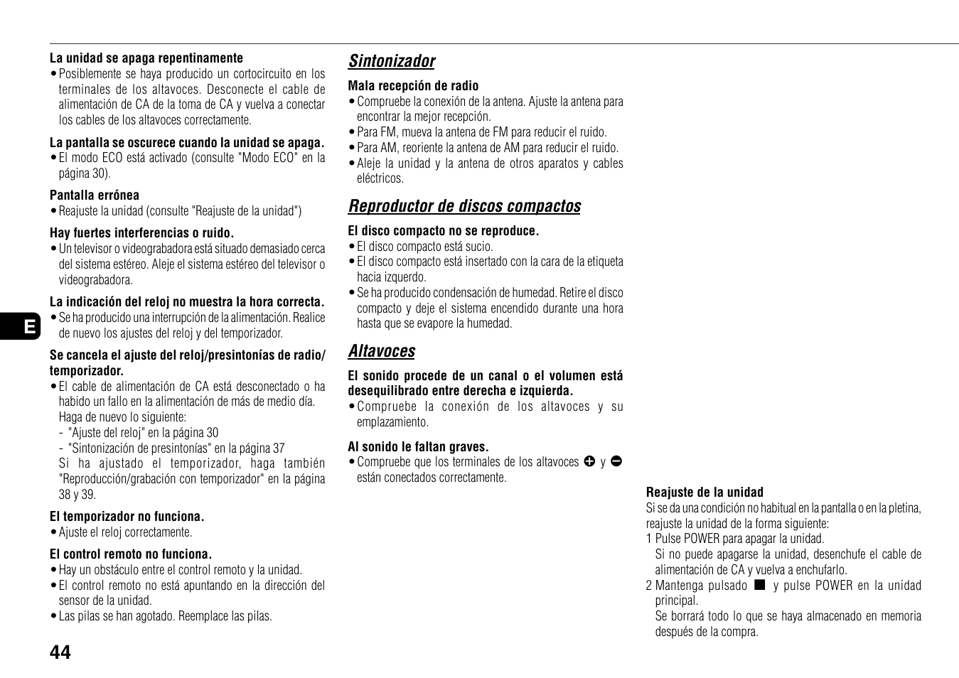 44 e | Aiwa BMZ-K1 User Manual | Page 44 / 46