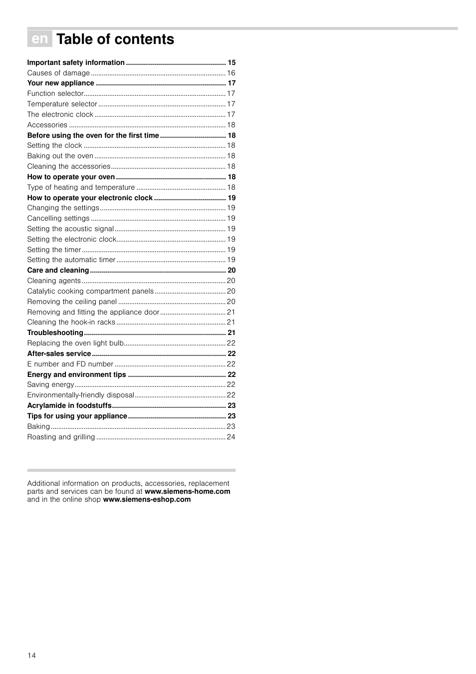 Siemens HB933R51 User Manual | Page 13 / 160