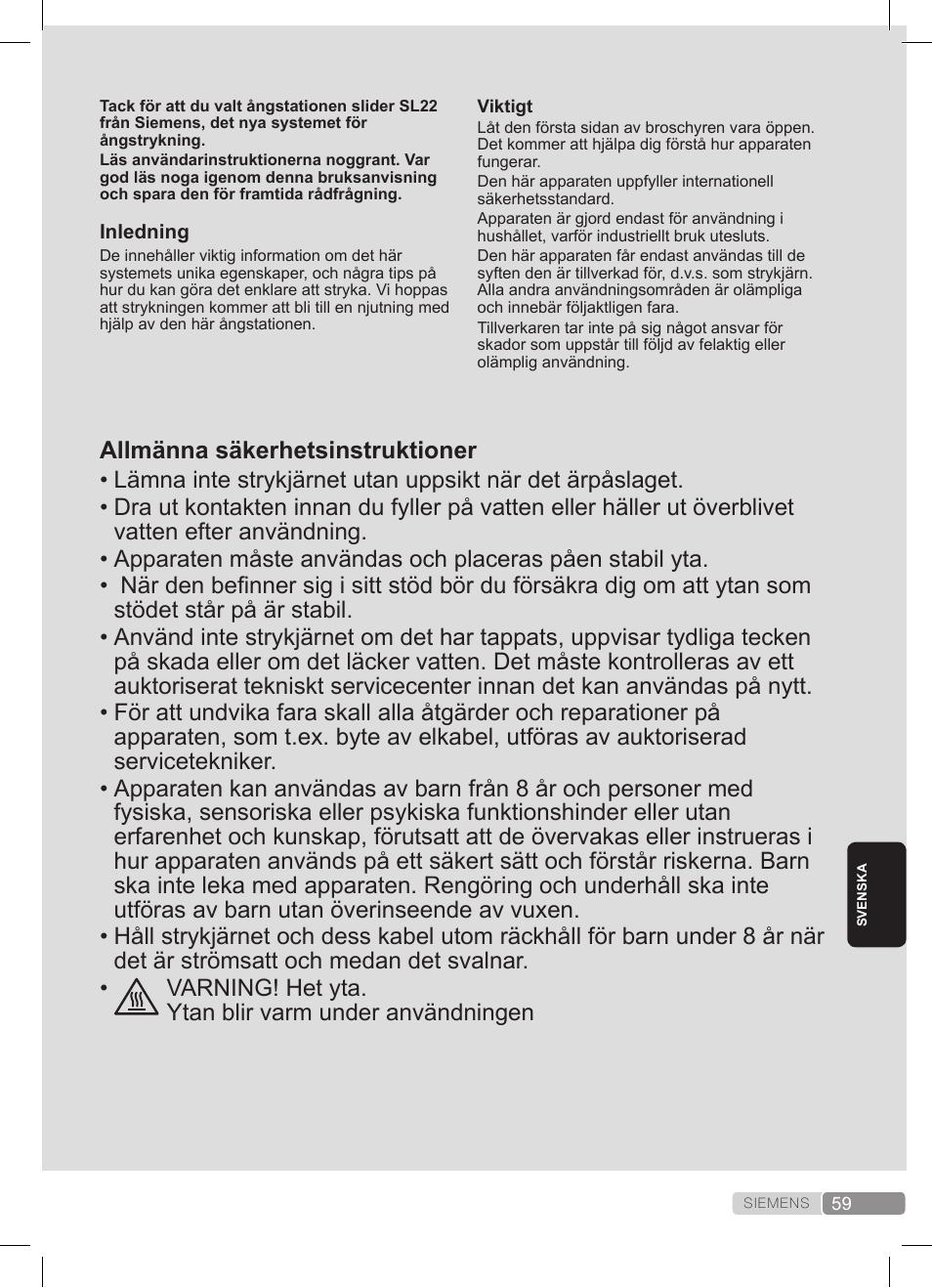 Siemens TS22XTRM User Manual | Page 59 / 152