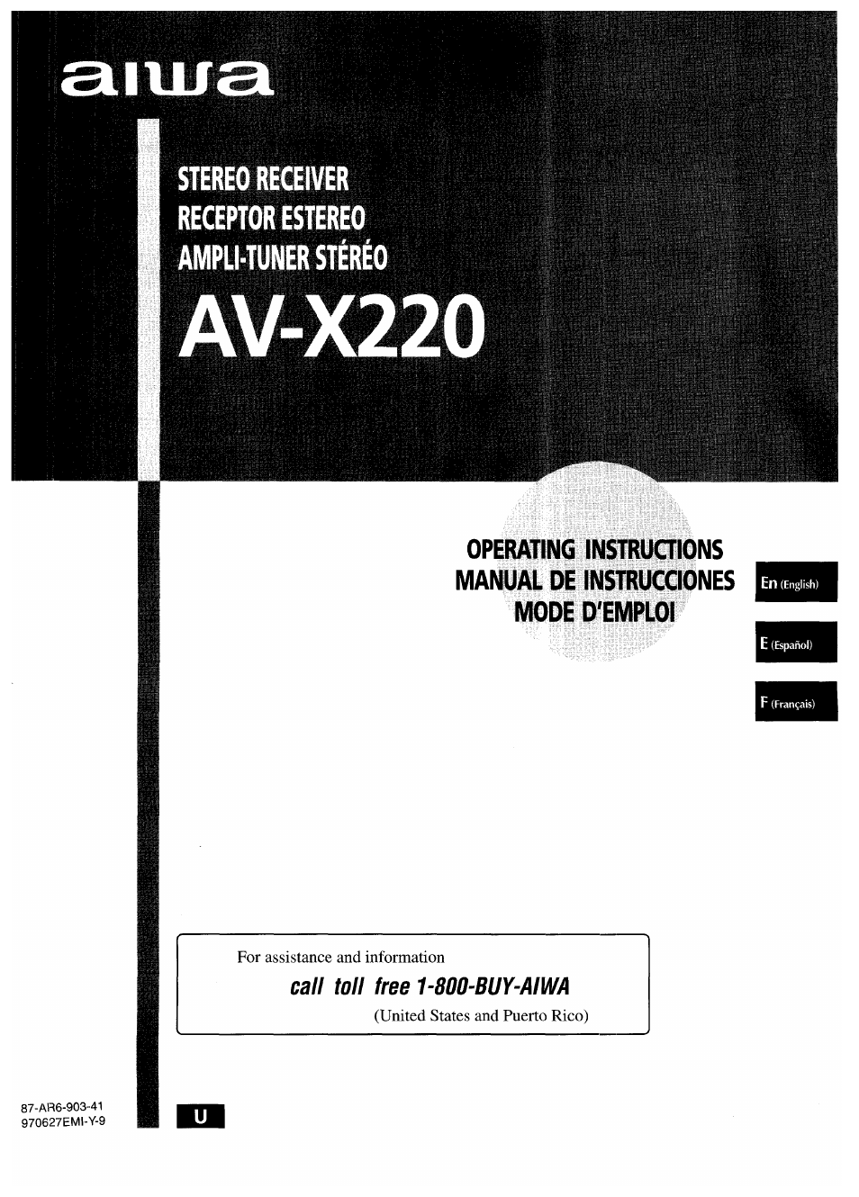 Aiwa AV-X220 User Manual | 60 pages