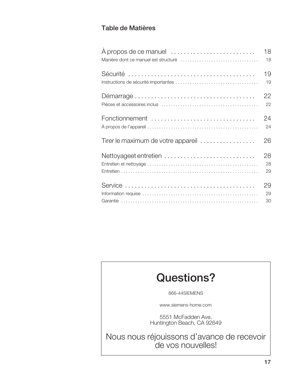 Questions | Siemens 30inc Warming Drawer User Manual | Page 17 / 48