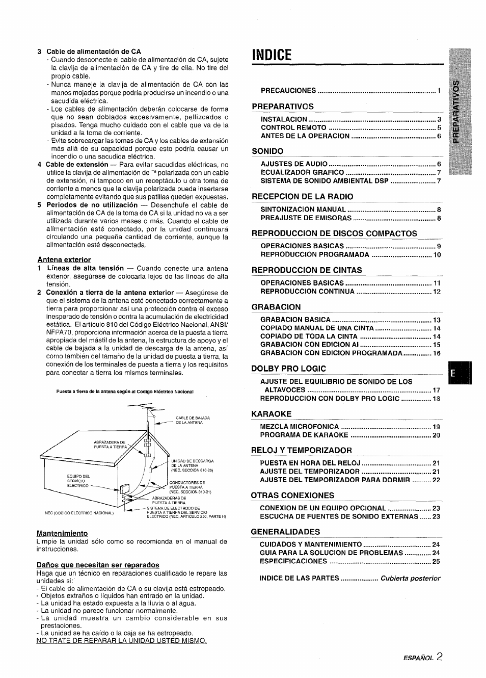 Indice | Aiwa CX-NMT50 User Manual | Page 29 / 80