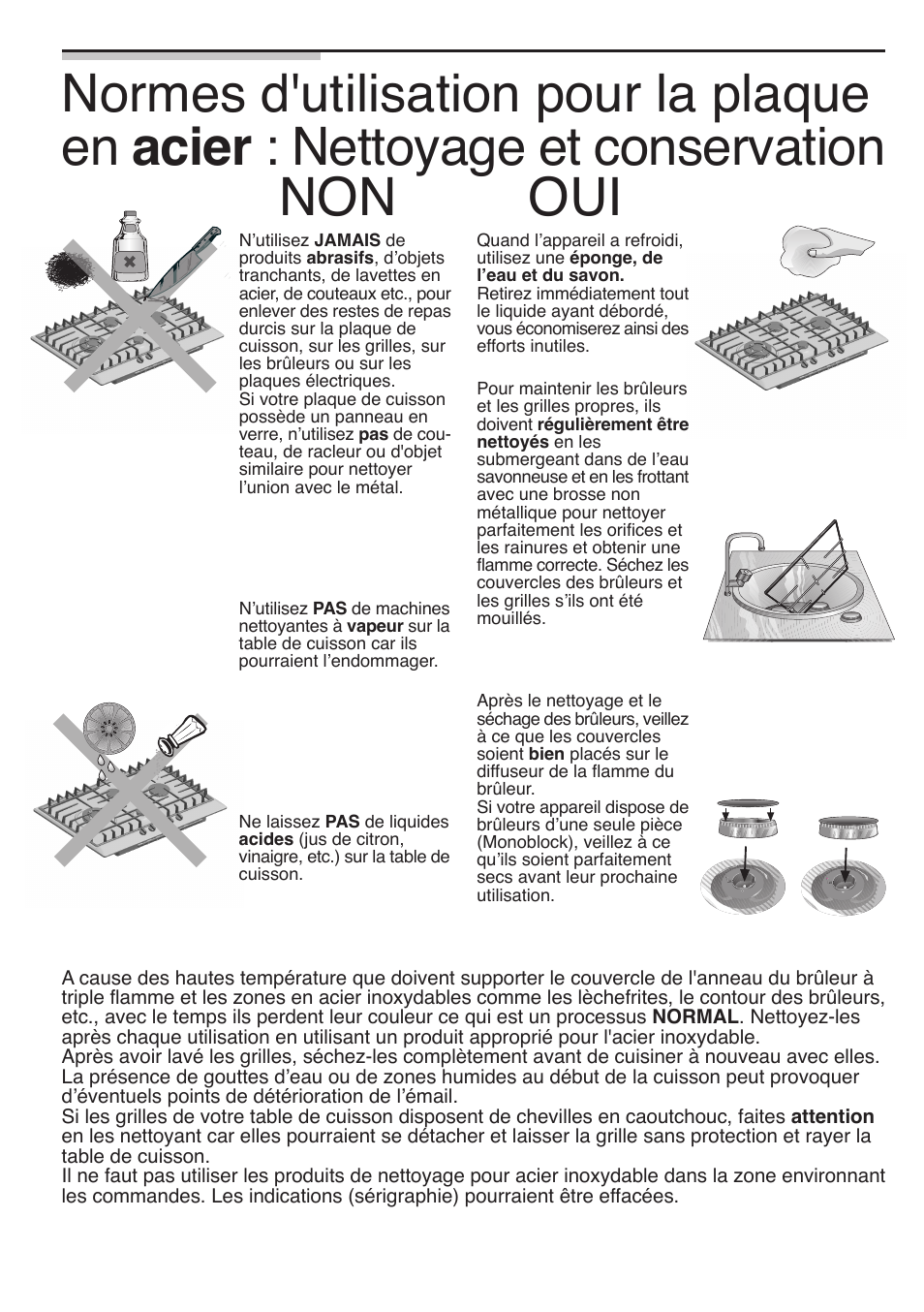 Non oui | Siemens 30inc Stainless Gas Cooktop User Manual | Page 37 / 65