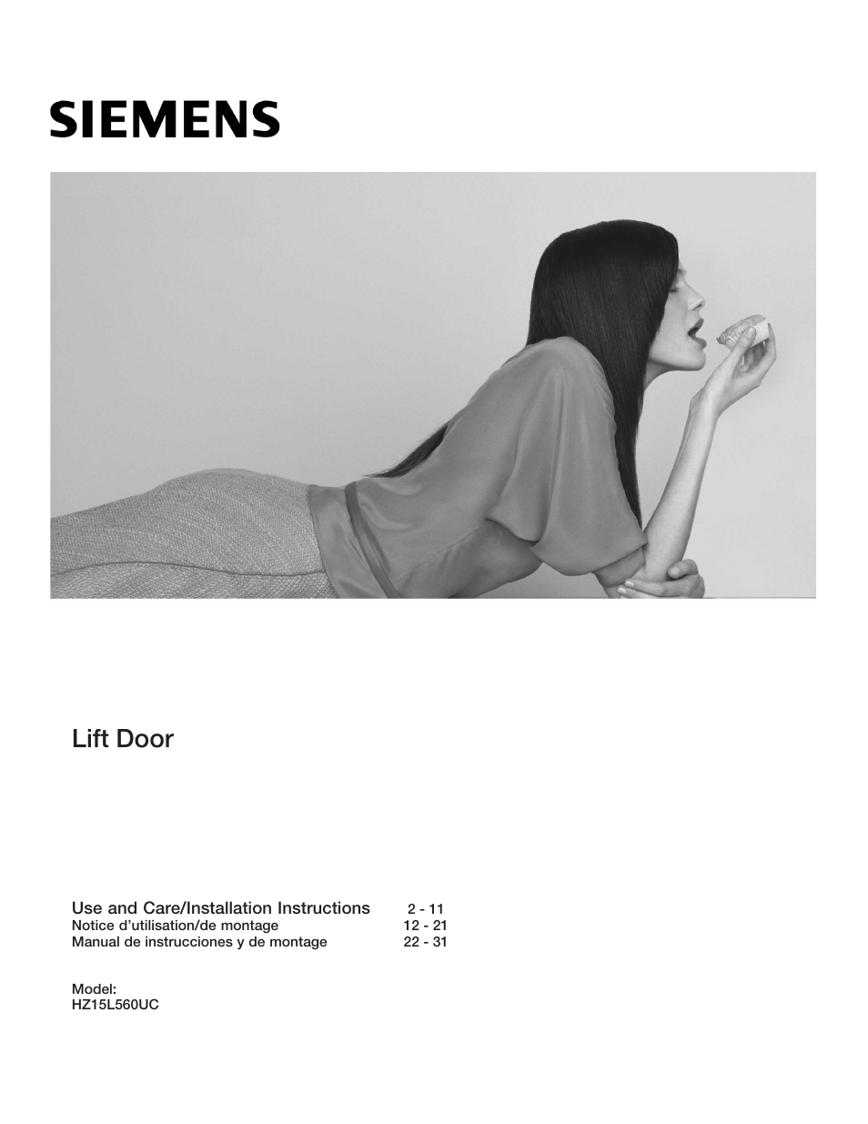 Siemens 30inc Microwave with liftDoor User Manual | 32 pages