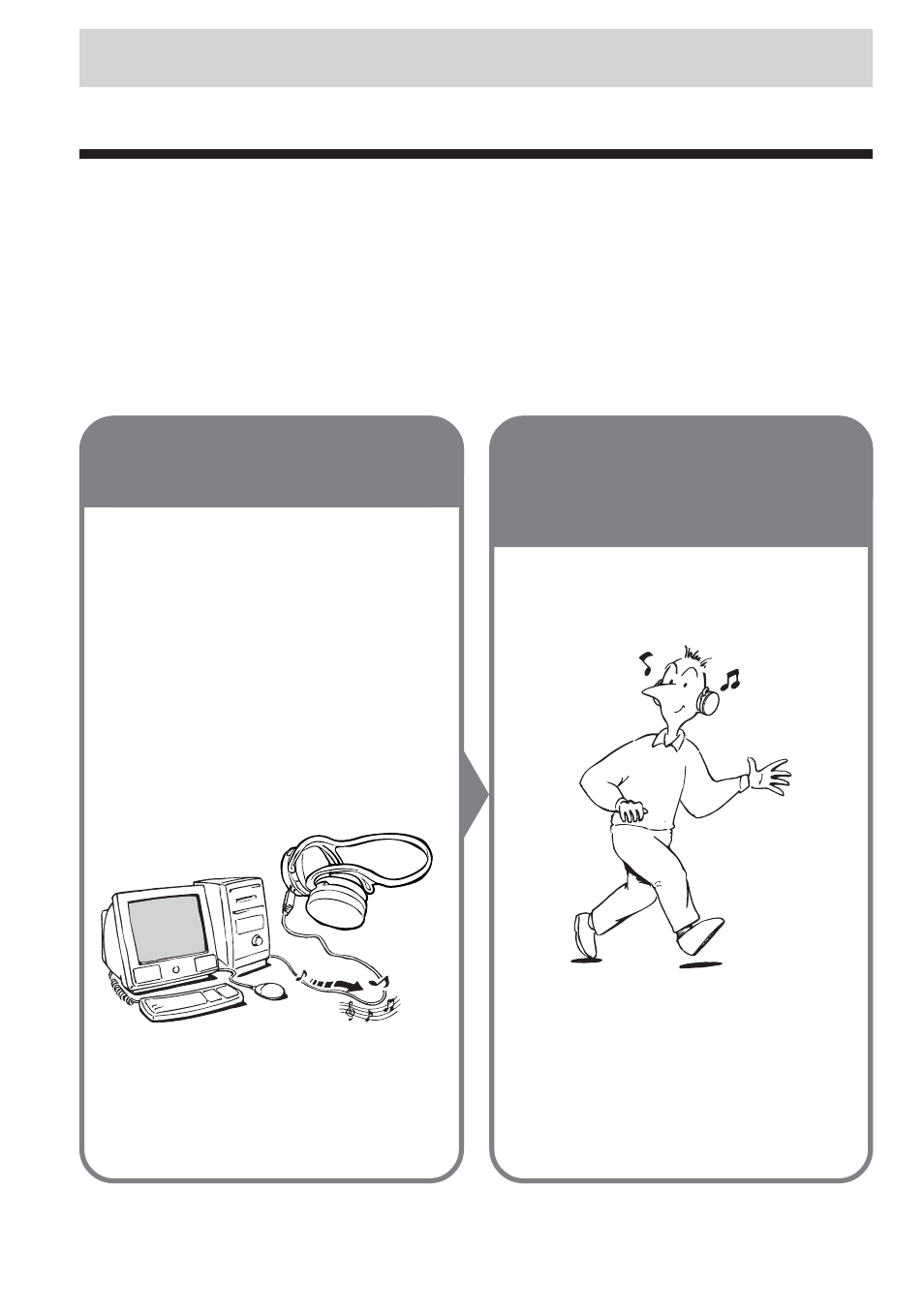 Overview, What you can do with your player, 1 record music to your player | 2 enjoy music anywhere with your player | Aiwa UZ-PS128 User Manual | Page 4 / 20